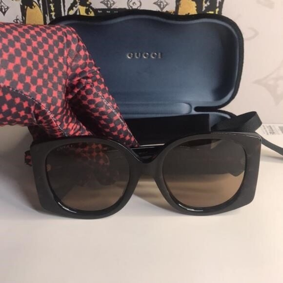 Gucci GG1257SA 002 Havana/Brown Oversized Sunglasses – New w/ Full Packaging - Picture 4 of 13